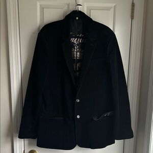 Men's Juicy Couture Velour Velvet Black Blazer